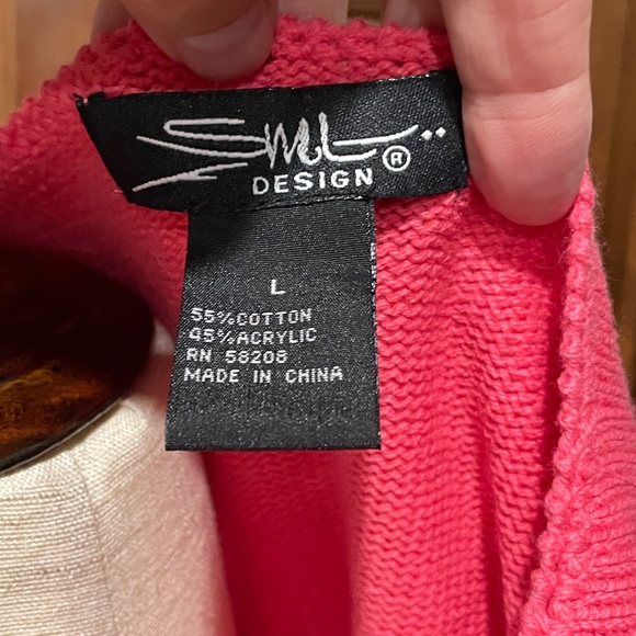 NWOT Pink 3/4 Sleeve Sweater Sz L - Picture 6 of 6